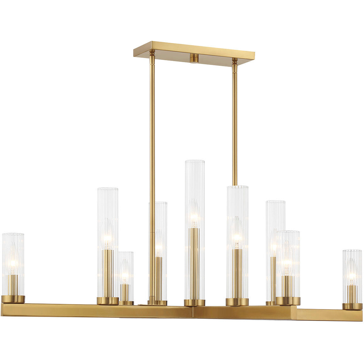 Carina 9-Light Chandelier in Warm Brass