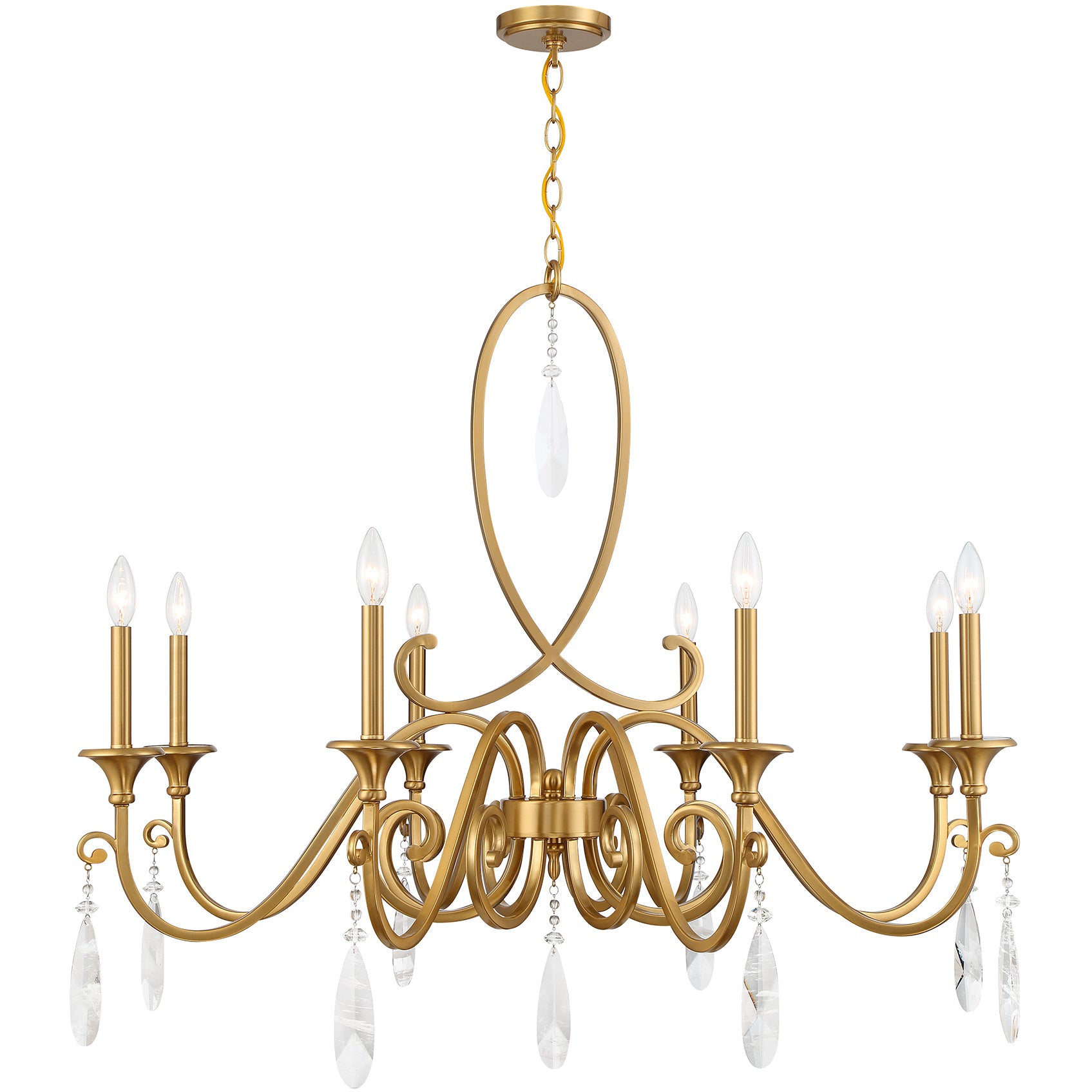 Fairchild 8-Light Chandelier in Warm Brass
