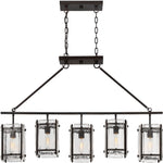 Glenwood 5-Light Linear Chandelier in English Bronze
