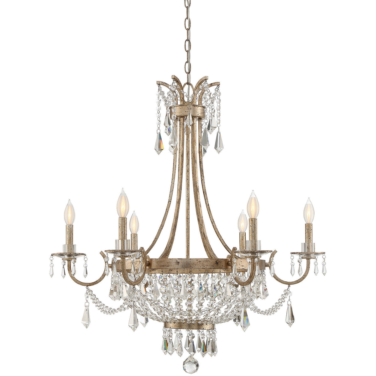 Claiborne 6-Light Chandelier in Avalite