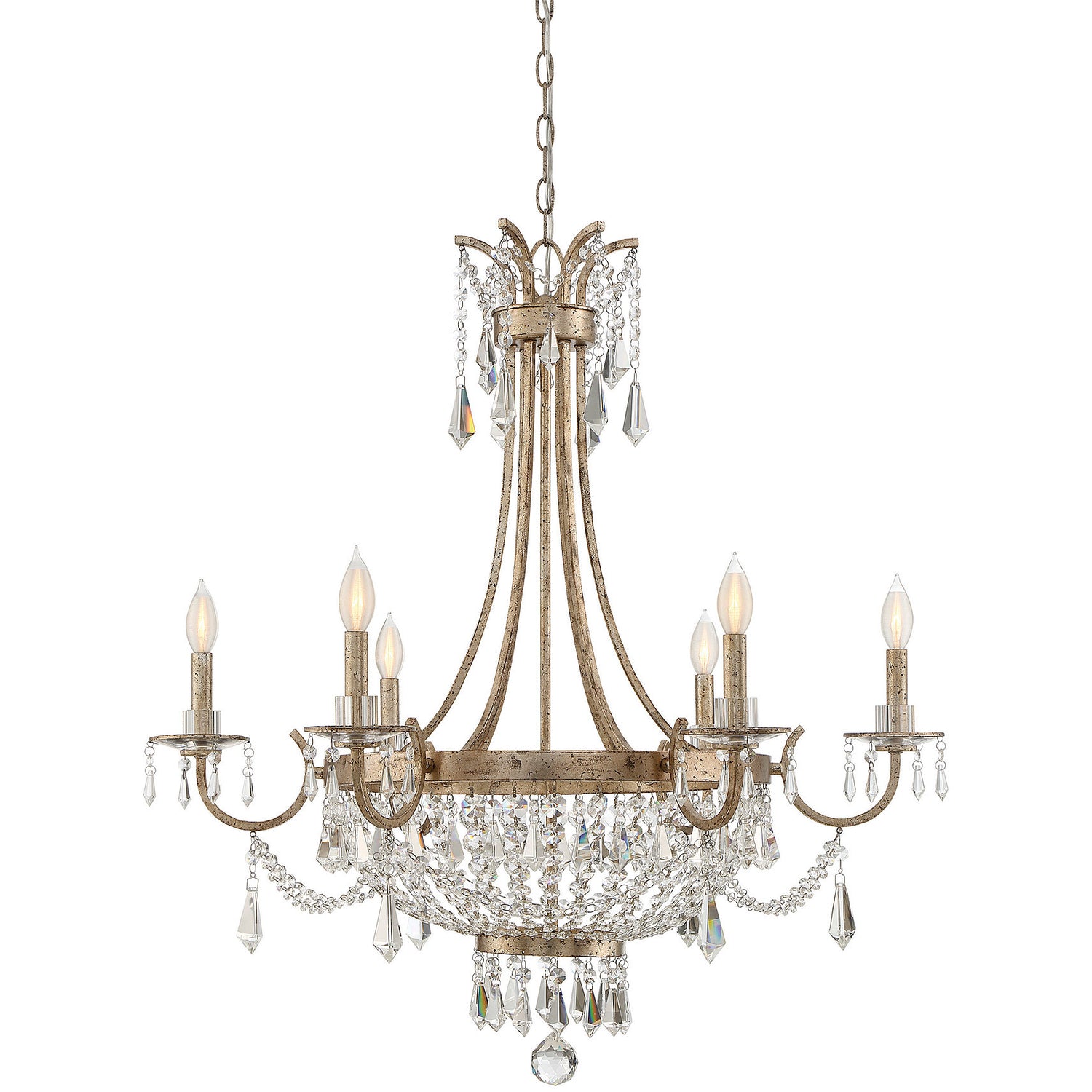 Claiborne 6-Light Chandelier in Avalite