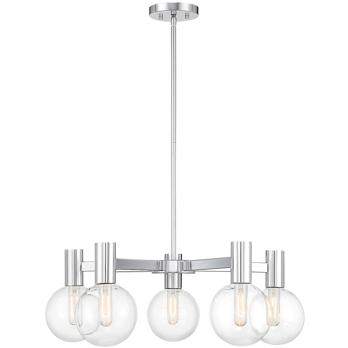 Wright 5-Light Chandelier in Matte Black