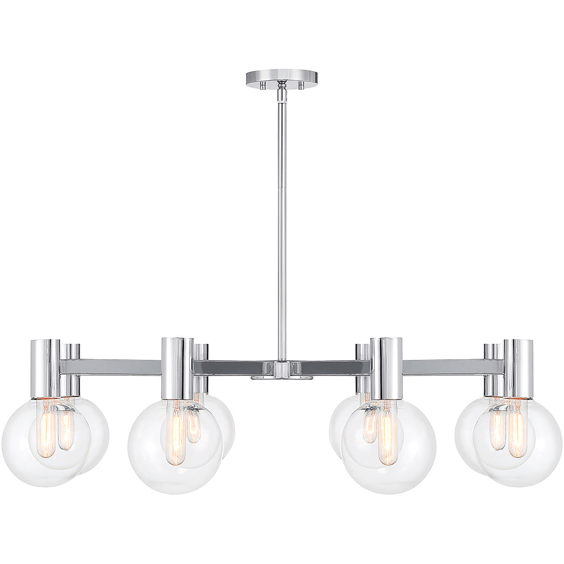 Wright 8-Light Chandelier in Matte Black