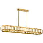 Gideon 8-Light Linear Chandelier in Warm Brass