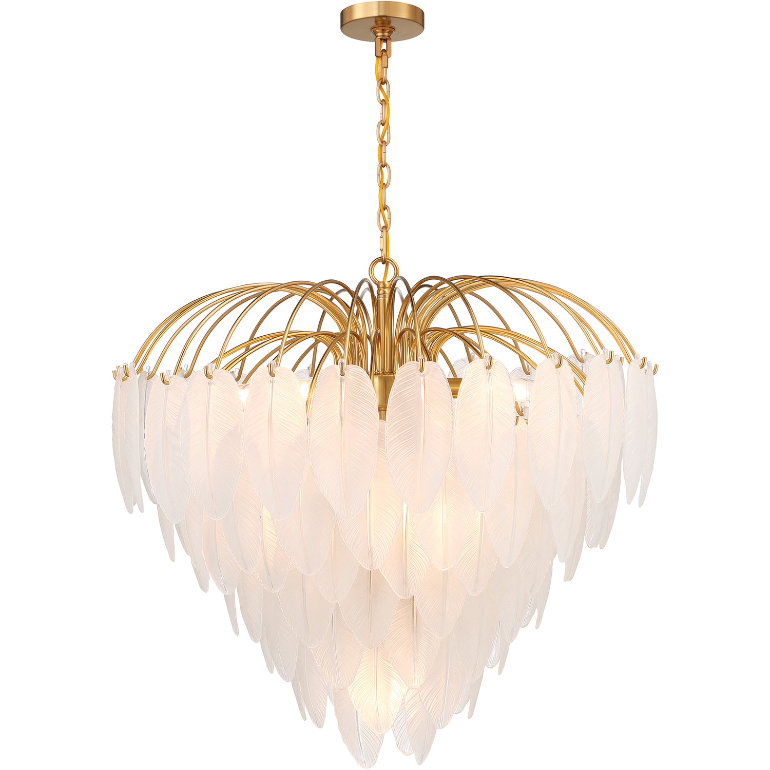 Boa 9-Light Chandelier in Warm Brass by Breegan Jane