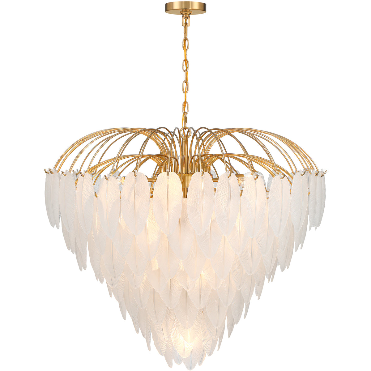 Boa 15-Light Chandelier in Warm Brass by Breegan Jane