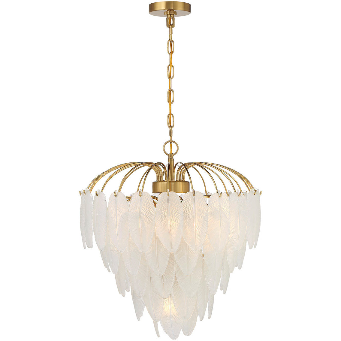 Boa 6-Light Chandelier in Warm Brass by Breegan Jane