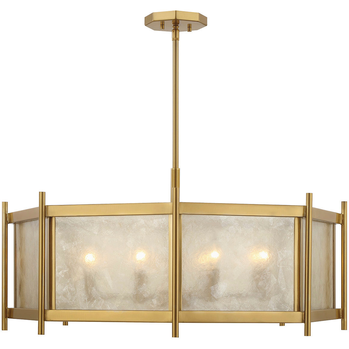 Jacobs 8-Light Chandelier in Warm Brass