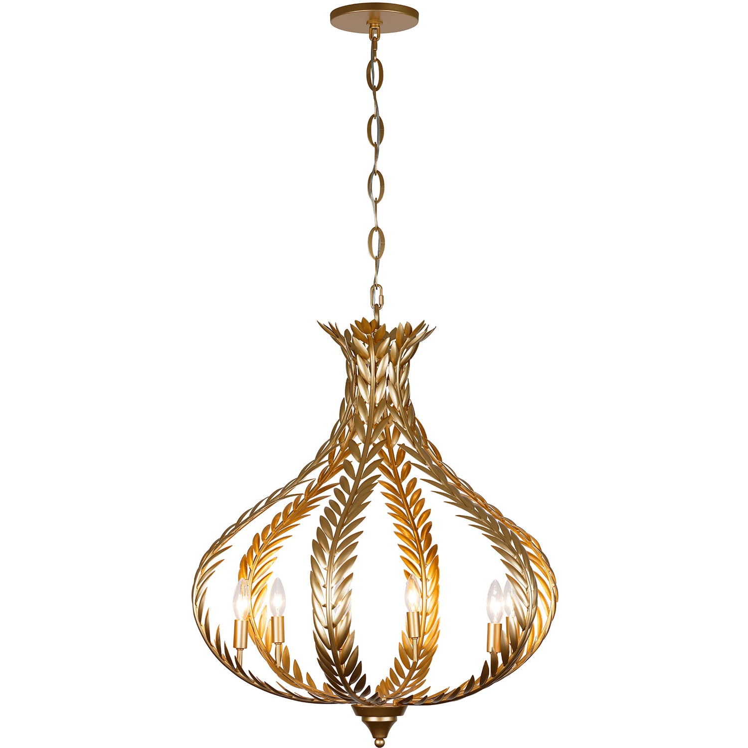Atlas 6-Light Chandelier in Grecian Gold by Breegan Jane