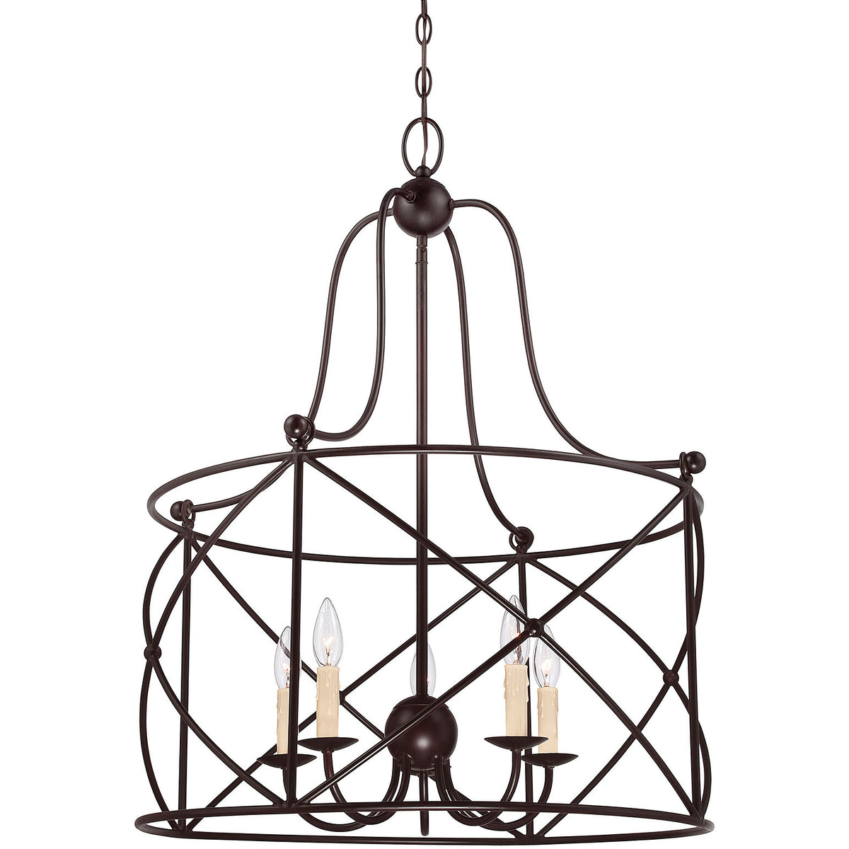 Seneca 5-Light Pendant in English Bronze