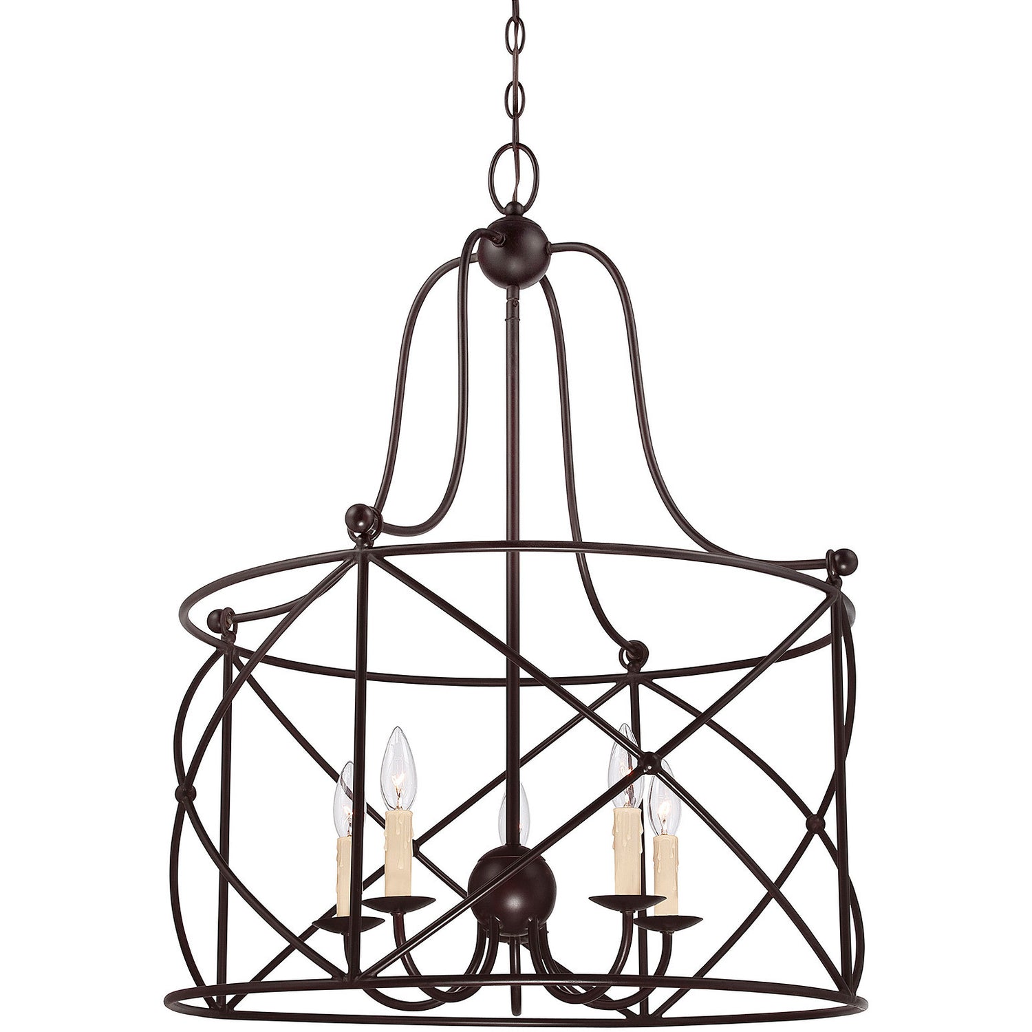 Seneca 5-Light Pendant in English Bronze