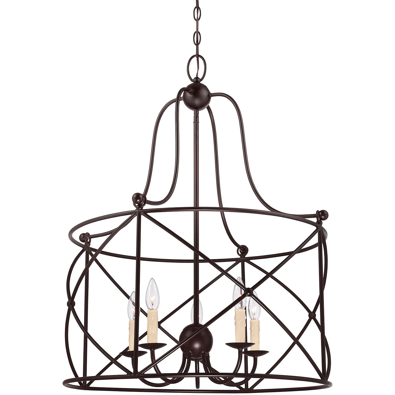 Seneca 5-Light Pendant in English Bronze
