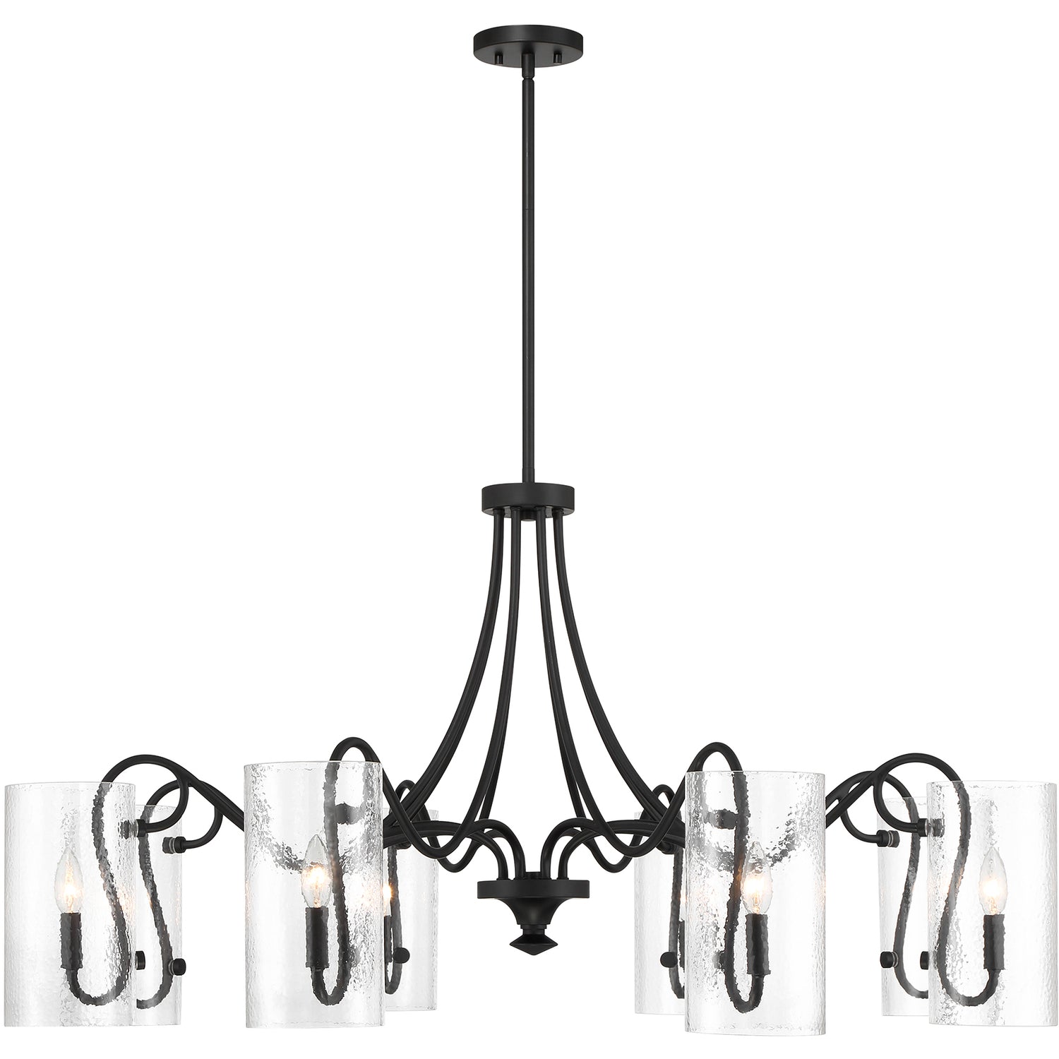 Calgary 8-Light Chandelier in Matte Black