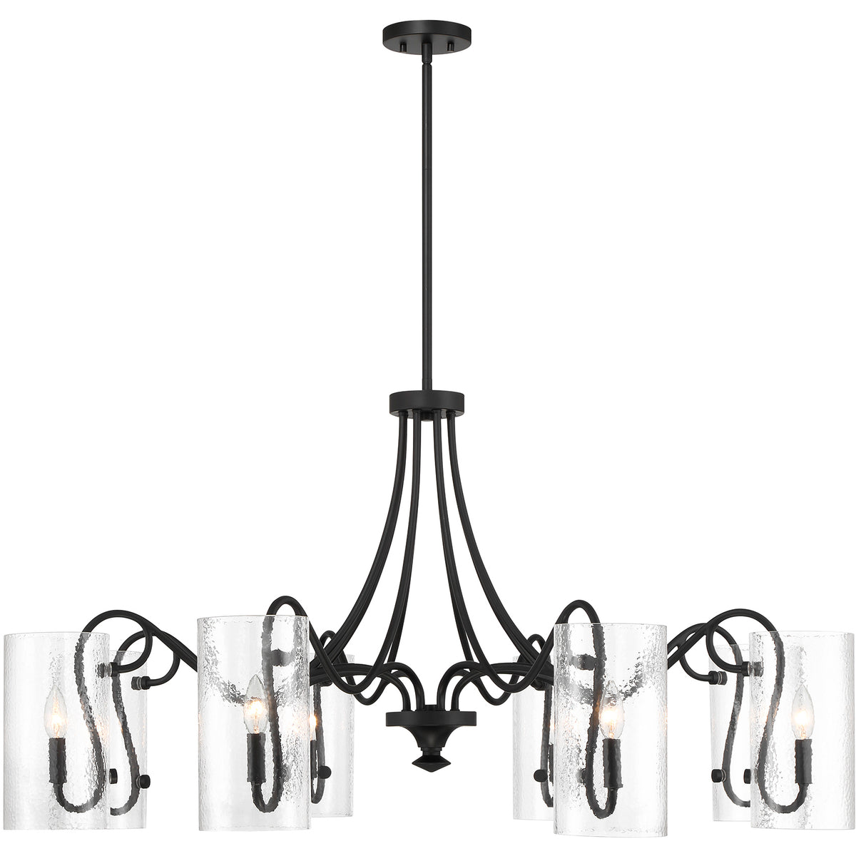 Calgary 8-Light Chandelier in Matte Black