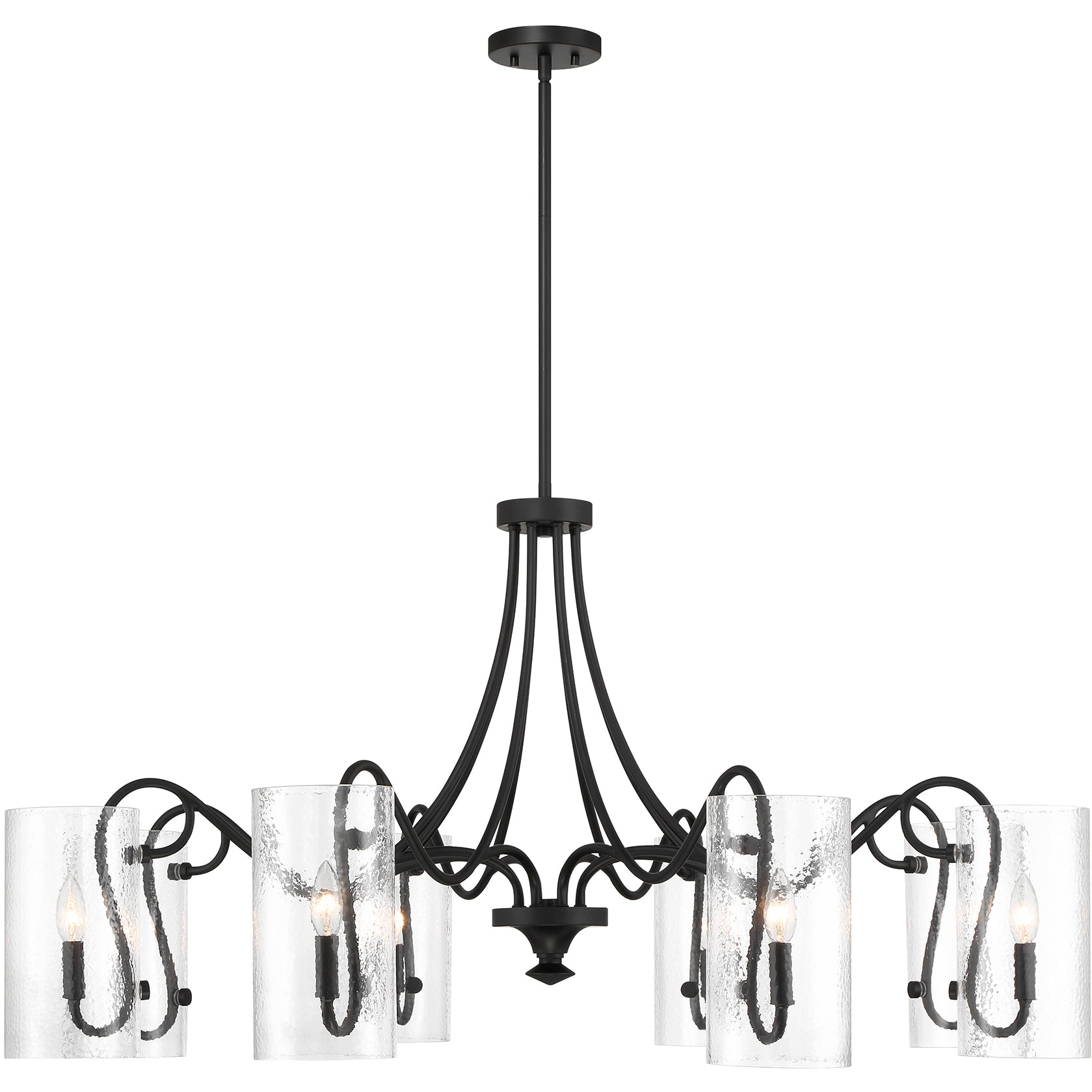 Calgary 8-Light Chandelier in Matte Black