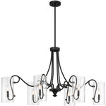 Calgary 6-Light Oval Chandelier in Matte Black