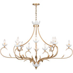 Muse 12-Light Chandelier in French Gold and White Cashmere by Breegan Jane