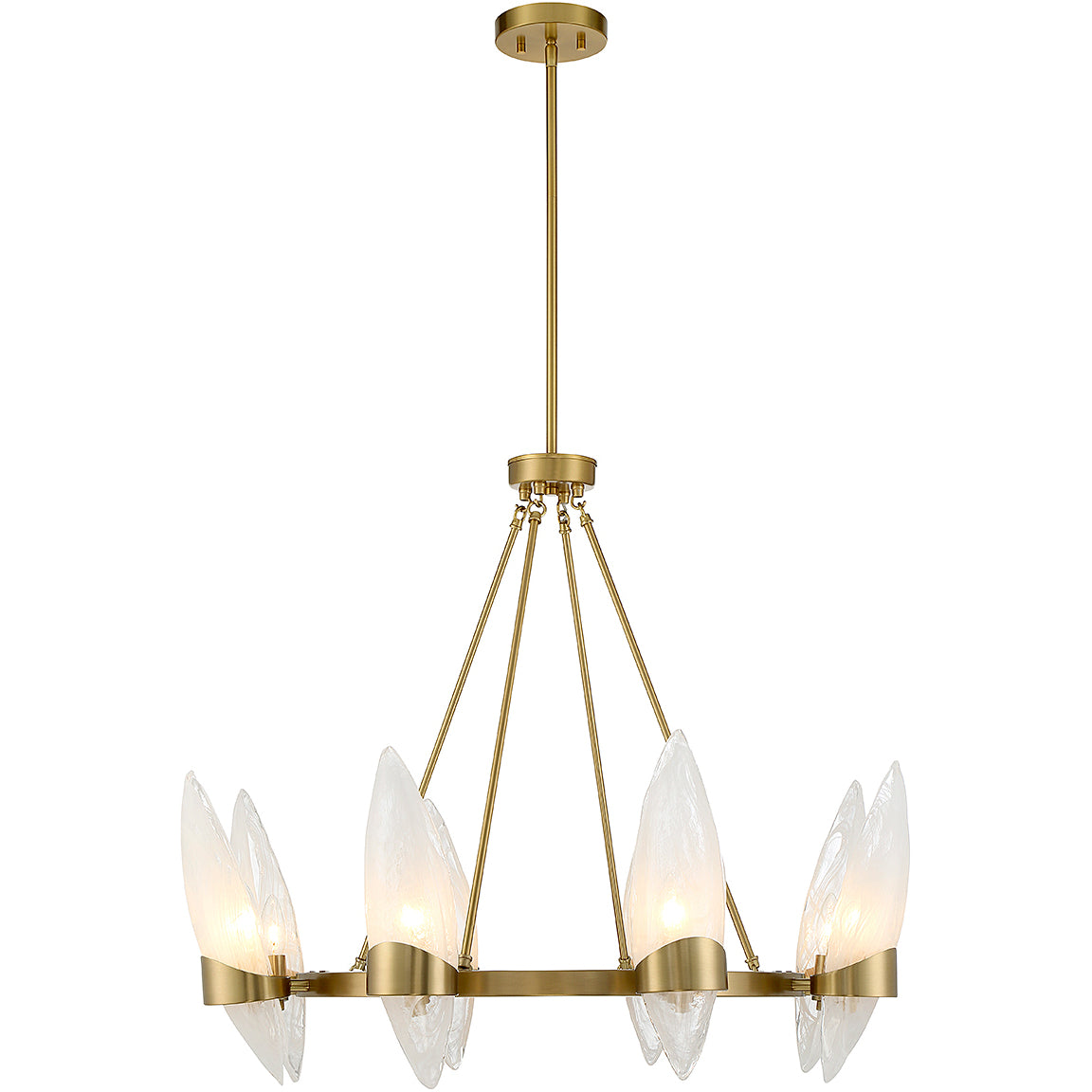 Nouvel 8-Light Chandelier in Warm Brass
