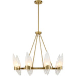 Nouvel 8-Light Chandelier in Warm Brass