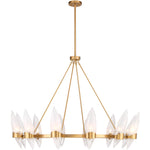 Nouvel 12-Light Chandelier in Warm Brass
