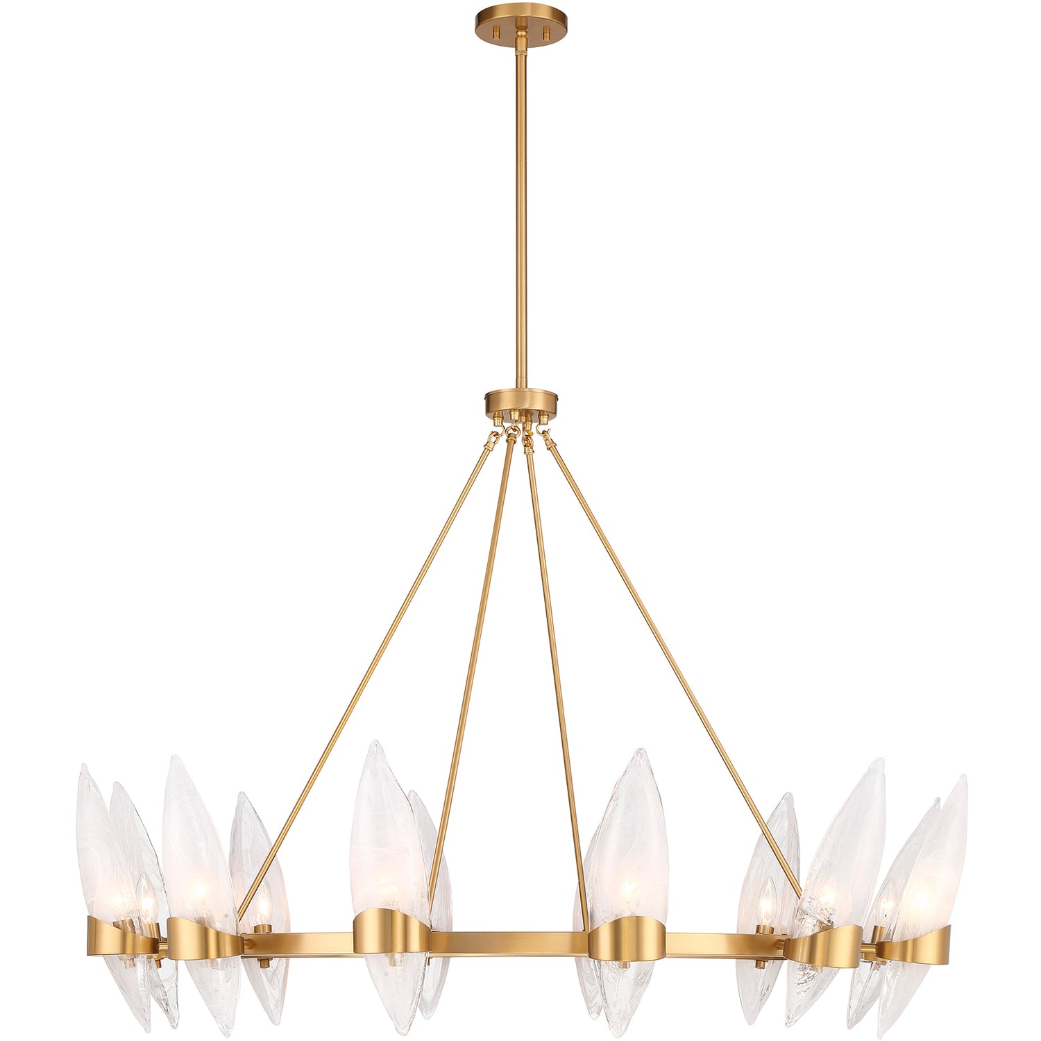Nouvel 12-Light Chandelier in Warm Brass