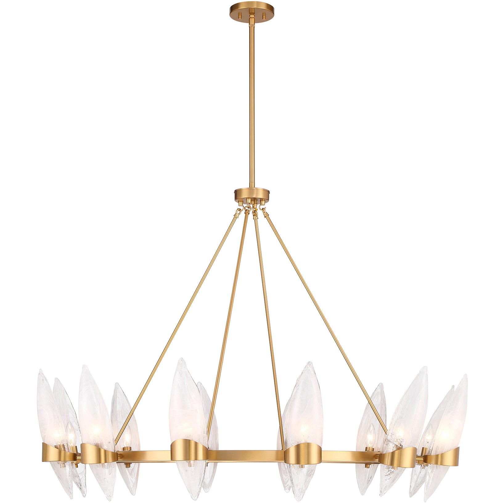 Nouvel 12-Light Chandelier in Warm Brass