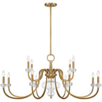 Bergdorf 12-Light Chandelier in Warm Brass