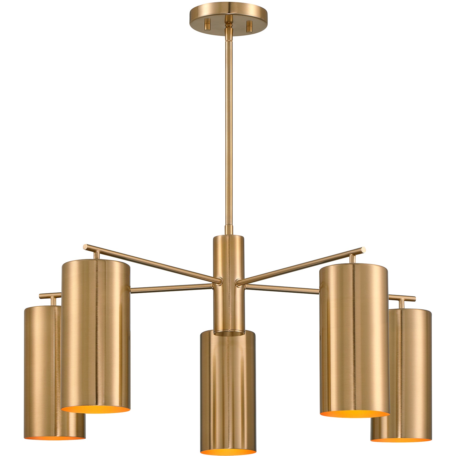 Lio 5-Light Chandelier in Noble Brass by Breegan Jane