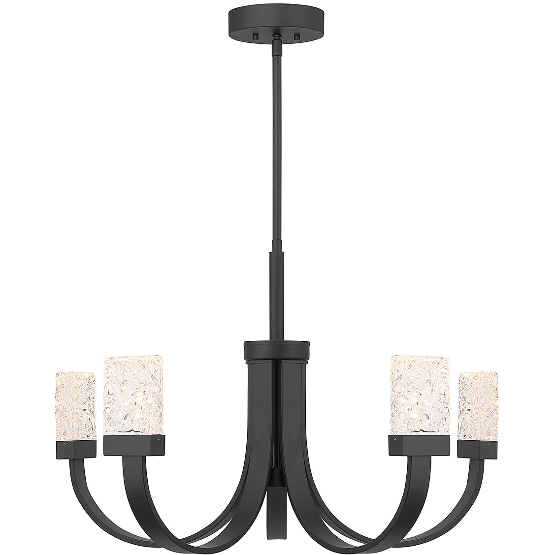 Kahn 6-Light LED Chandelier in Matte Black