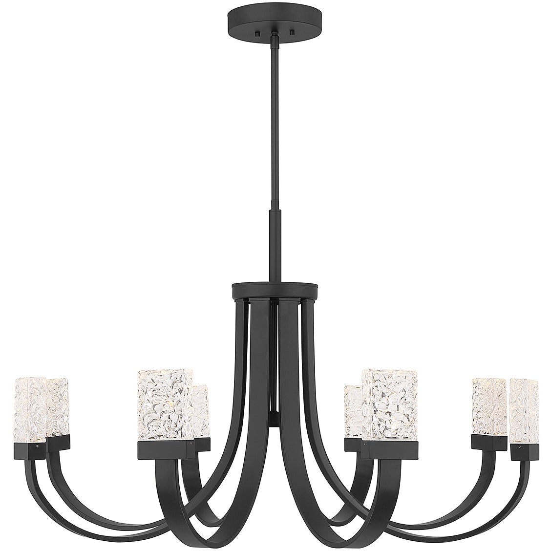 Kahn 9-Light LED Chandelier in Matte Black