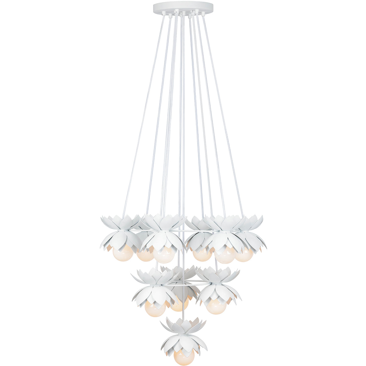 Pacha 10-Light Chandelier in White Cashmere by Breegan Jane