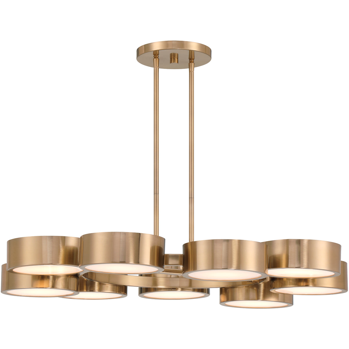 Talamanca 9-Light LED Chandelier in Noble Brass by Breegan Jane