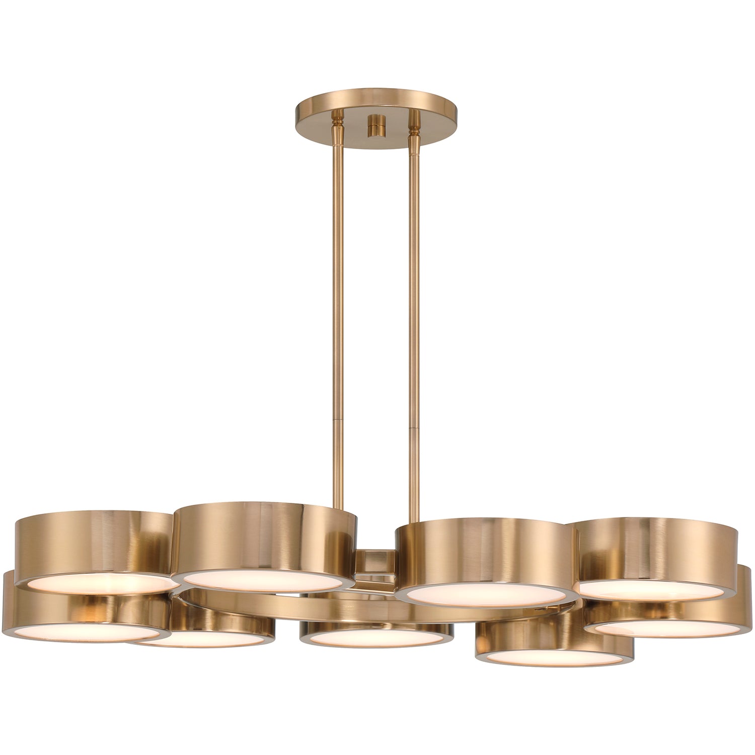 Talamanca 9-Light LED Chandelier in Noble Brass by Breegan Jane