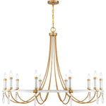 Mayfair 10-Light Chandelier in Warm Brass and Chrome