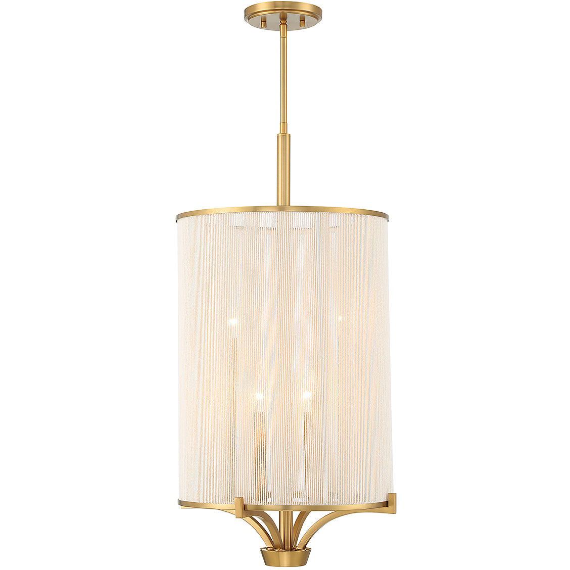 Wynwood 4-Light Chandelier in Warm Brass