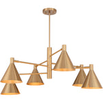 Pharos 6-Light Chandelier in Noble Brass by Breegan Jane