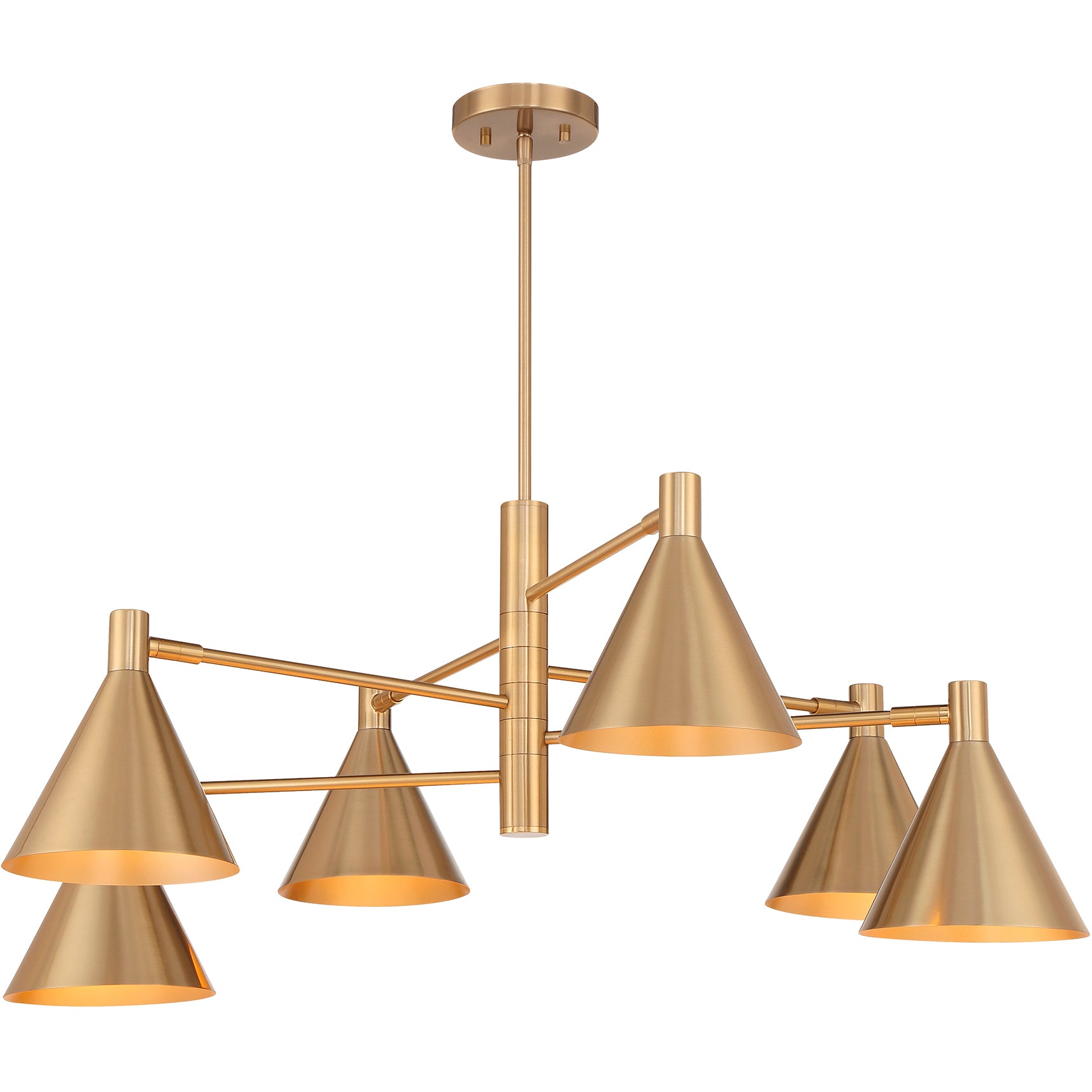 Pharos 6-Light Chandelier in Noble Brass by Breegan Jane