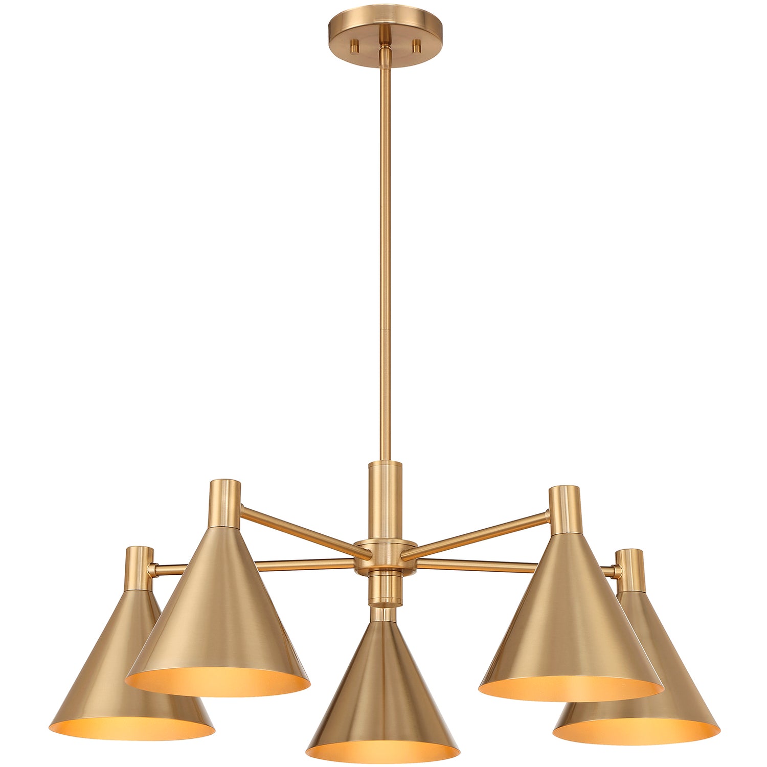 Pharos 5-Light Chandelier in Noble Brass by Breegan Jane