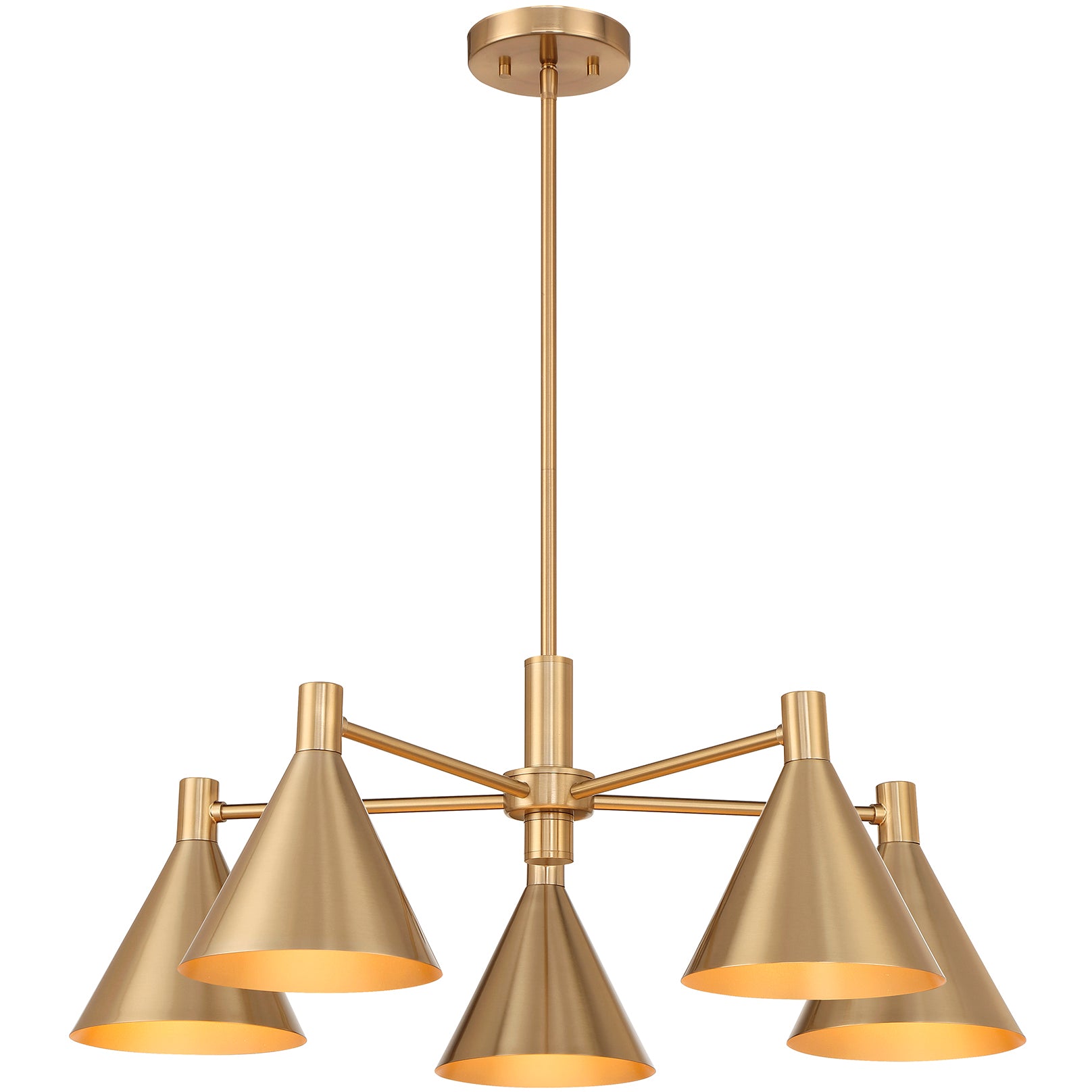 Pharos 5-Light Chandelier in Noble Brass by Breegan Jane