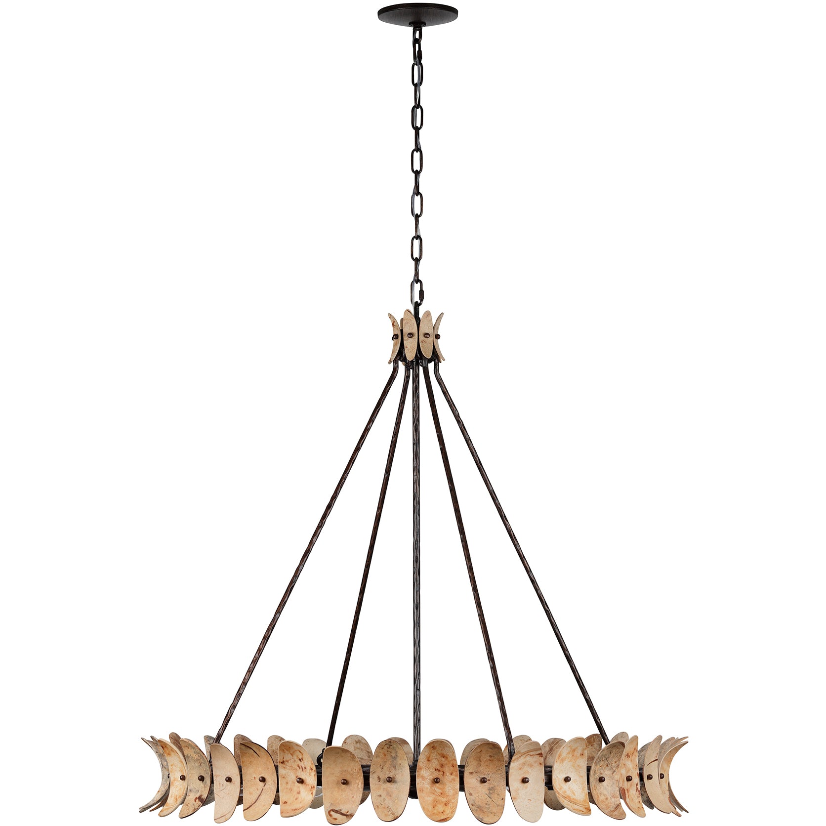 Monarch 8-Light Chandelier in Champagne Mist with Coconut Shell by Breegan Jane