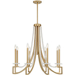 Helen 8-Light Chandelier in Warm Brass