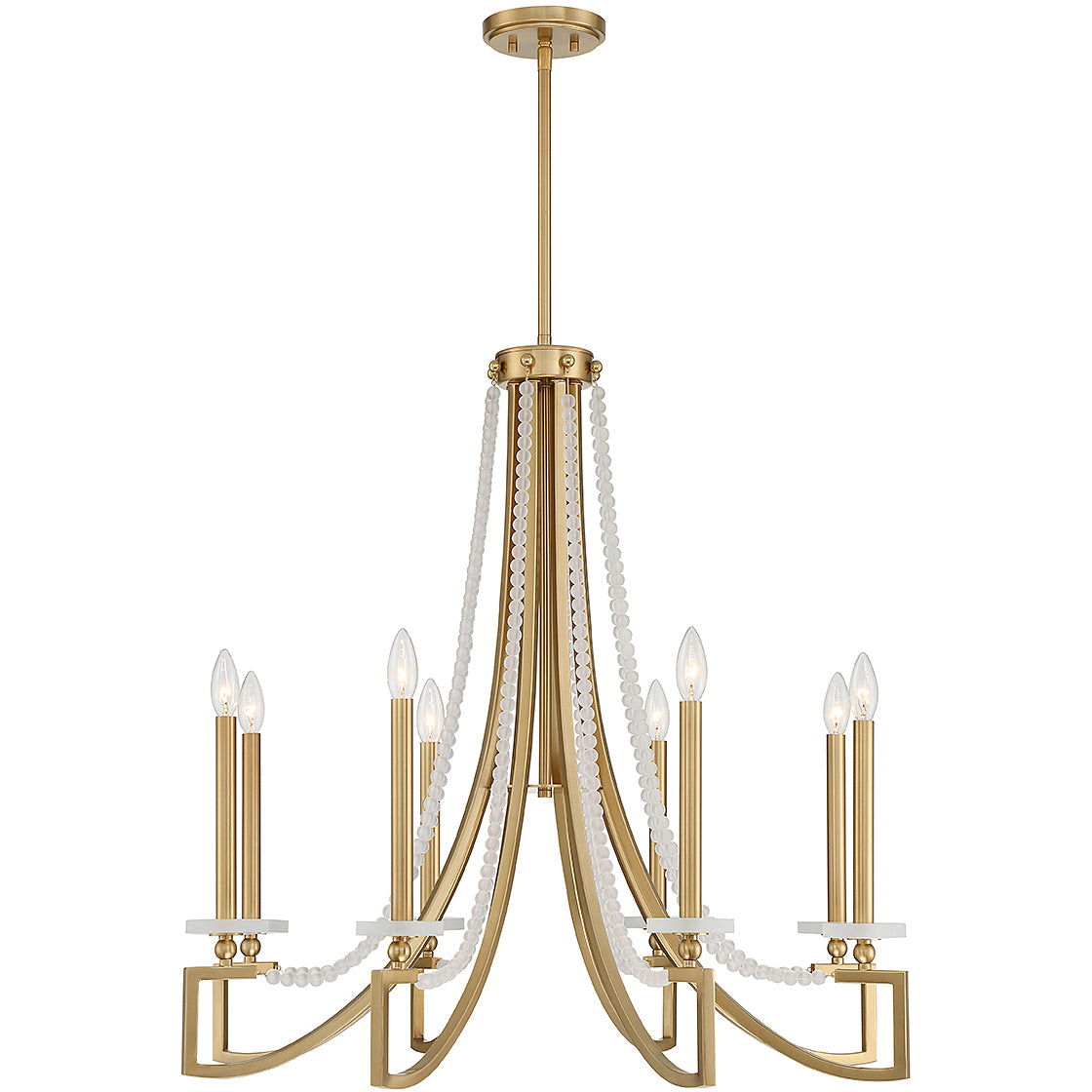 Helen 8-Light Chandelier in Warm Brass