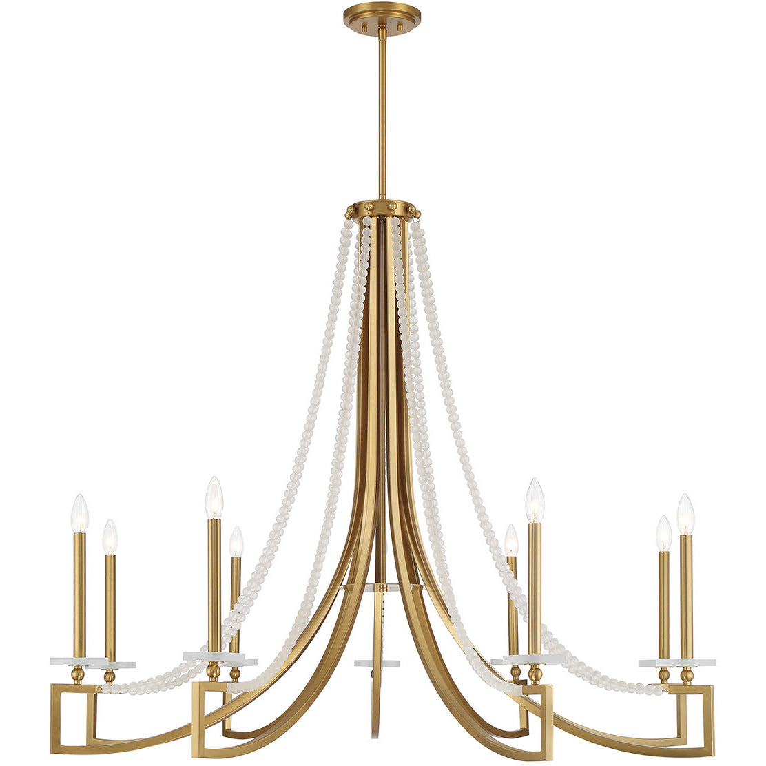 Helen 9-Light Chandelier in Warm Brass