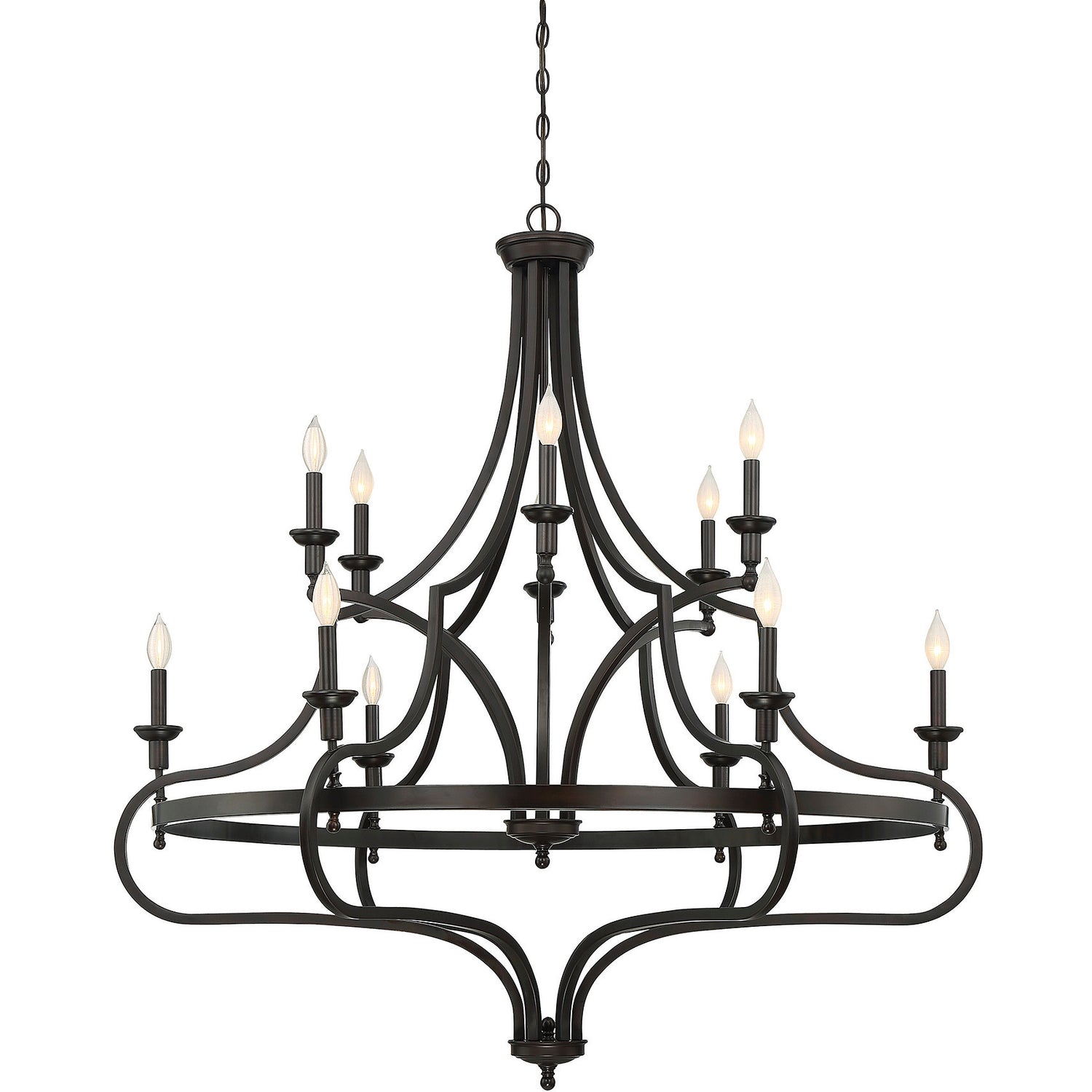 Shields 12-Light Chandelier in English Bronze