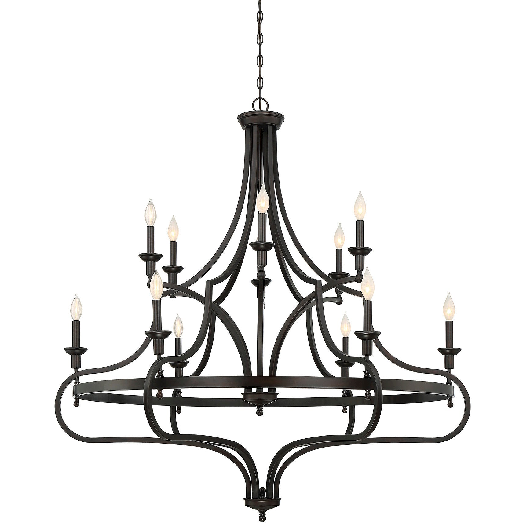 Shields 12-Light Chandelier in English Bronze