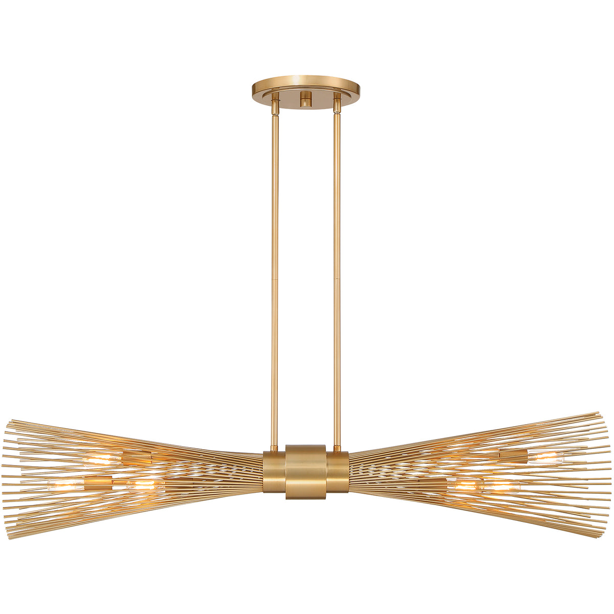 Longfellow 6-Light Linear Chandelier in Matte Black