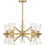 Bennington 10-Light Chandelier in Warm Brass