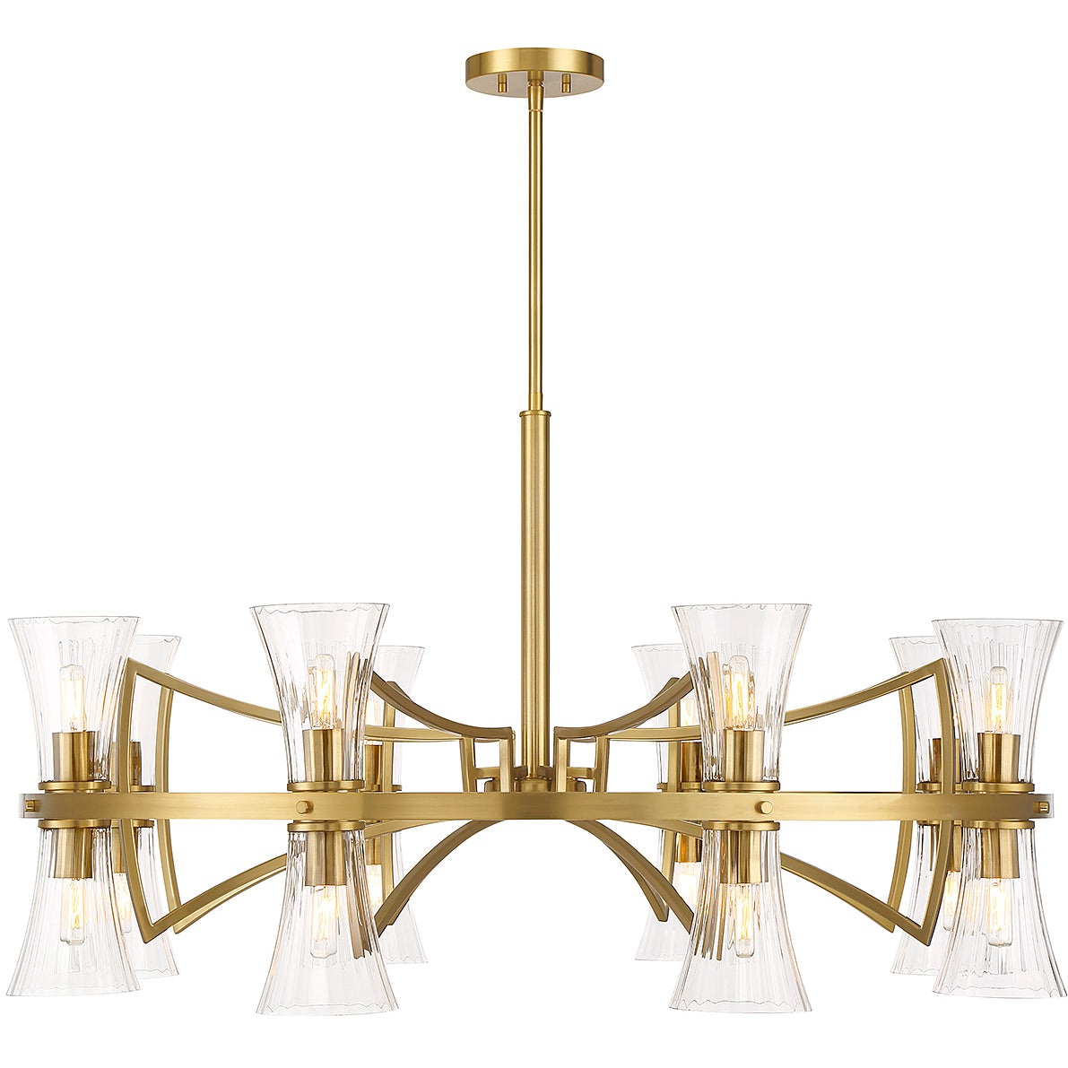 Bennington 16-Light Chandelier in Warm Brass