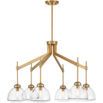 Corbin 6-Light Chandelier in Warm Brass