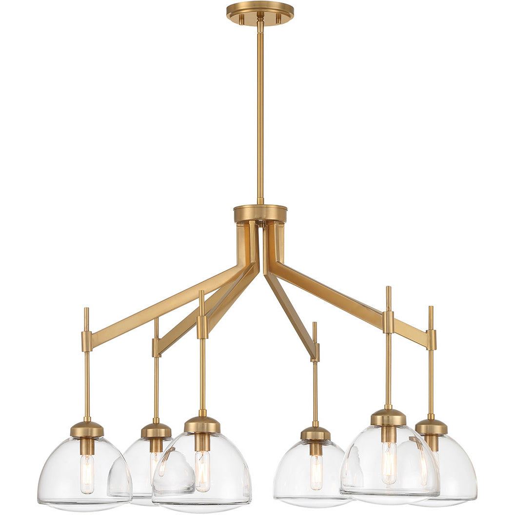 Corbin 6-Light Chandelier in Warm Brass
